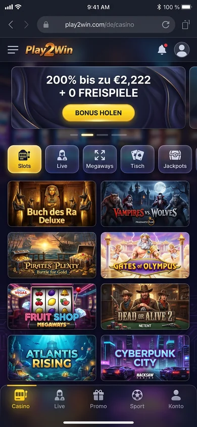 Mobile Erfahrung im Browser – Play2Win
